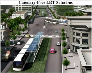 : : Artist impression for catenary-free LRT solutions
