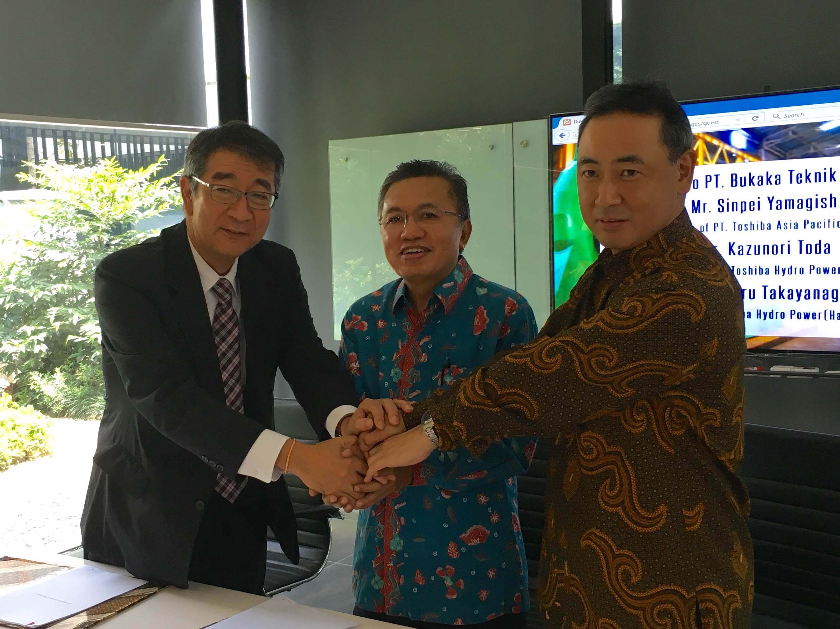 Toshiba inks deal with PT Malea Energy for a hydroelectric power plant project in Indonesia