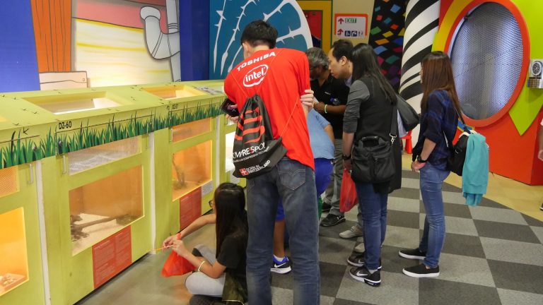 Children from Melrose Home having fun at various Science Centre exhibits